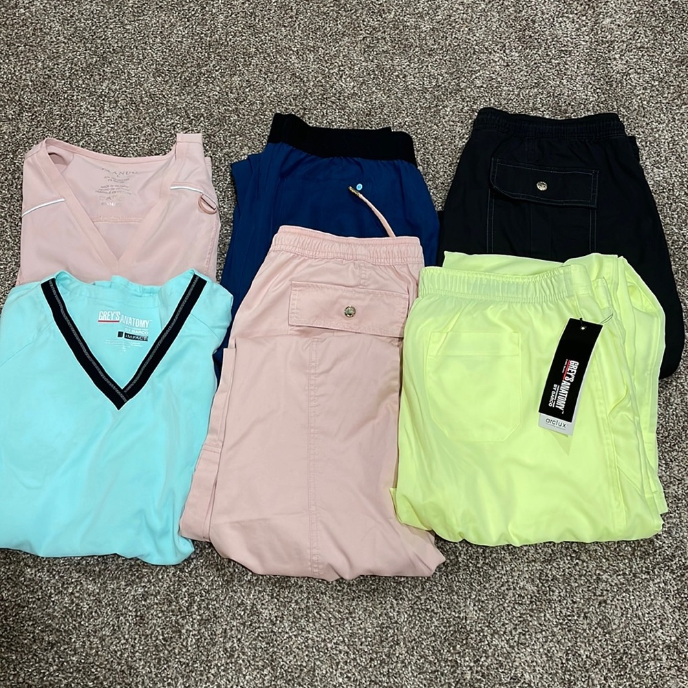 Large various scrubs